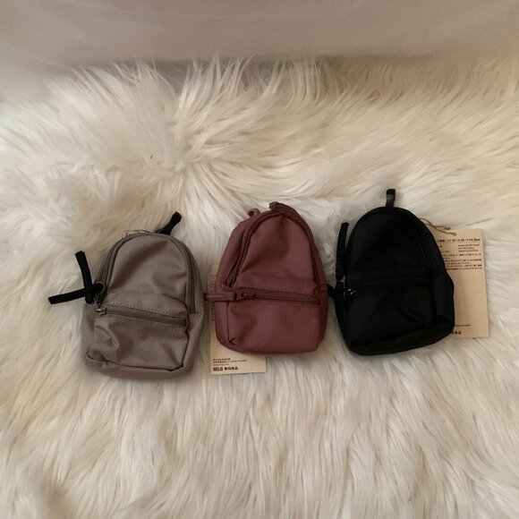 Muji Accessories - MUJI Mini Nylon Backpack Charm SET of 3